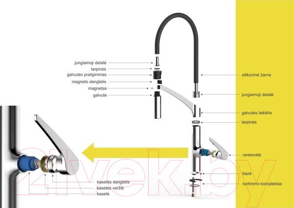 Изображение товара Смеситель Rubineta Ultima-50
