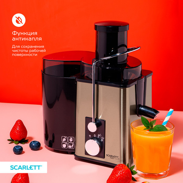 Изображение товара Соковыжималка электрическая Scarlett SC-JE50S35 (белое золото)