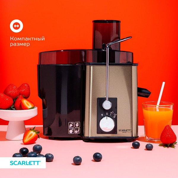Изображение товара Соковыжималка электрическая Scarlett SC-JE50S35 (белое золото)