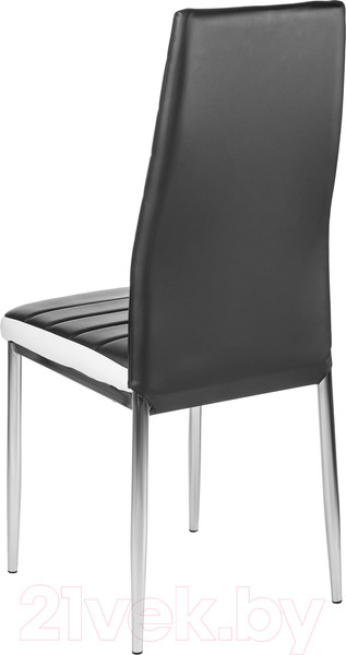 Изображение товара Стул Mio Tesoro Джия DC-060 (черный с белой вставкой/хром)