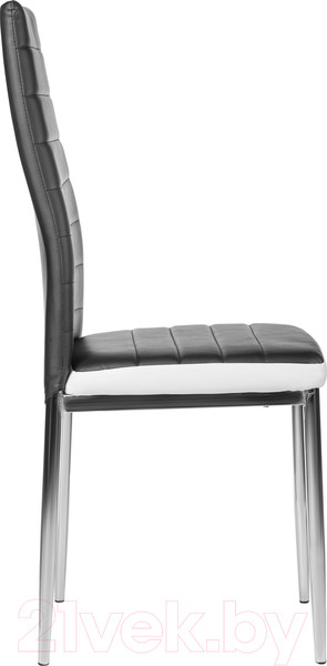 Изображение товара Стул Mio Tesoro Джия DC-060 (черный с белой вставкой/хром)