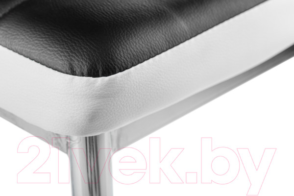 Изображение товара Стул Mio Tesoro Джия DC-060 (черный с белой вставкой/хром)