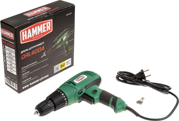 Изображение товара Дрель-шуруповерт Hammer Flex DRL400A