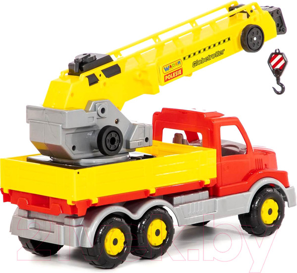 Изображение товара Кран игрушечный Полесье Кран с поворотной платформой Сталкер  / 56511 (в сеточке)
