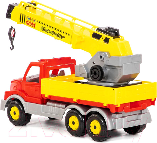 Изображение товара Кран игрушечный Полесье Кран с поворотной платформой Сталкер  / 56511 (в сеточке)