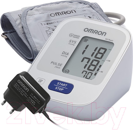 Изображение товара Тонометр Omron M2 Basic (HEM-7121-ARU) + адаптер
