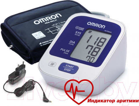 Изображение товара Тонометр Omron M2 Classic (HEM-7122-ALRU) + адаптер, универсальная манжета
