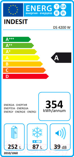 Изображение товара Холодильник с морозильником Indesit DS 4200 W
