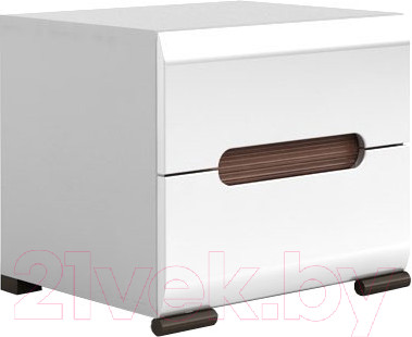 Изображение товара Прикроватная тумба Black Red White Azteca S205-KOM2S/4/5 (белый/белый блеск)