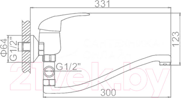 Изображение товара Смеситель Ledeme L2102-B