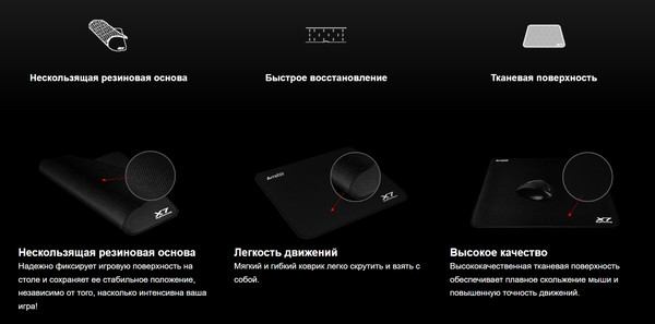 Изображение товара Коврик для мыши A4Tech X7-300MP (черный)