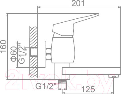 Изображение товара Смеситель Ledeme L3140