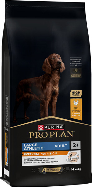 Изображение товара Сухой корм для собак Pro Plan Adult Large Athletic с курицей (14кг)