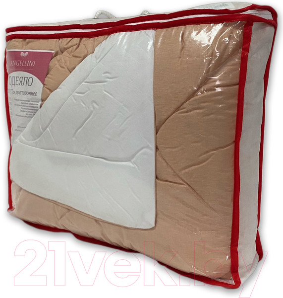 Изображение товара Одеяло Angellini 7с022шл (200x220, бежевый/белый)