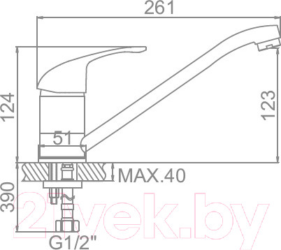 Изображение товара Смеситель Ledeme L4929-B