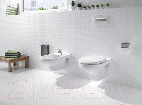 Изображение товара Унитаз подвесной Roca Mateo 7346200000 + ZRU9302815