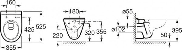 Изображение товара Унитаз подвесной Roca Laura 734630300R + ZRU8013920