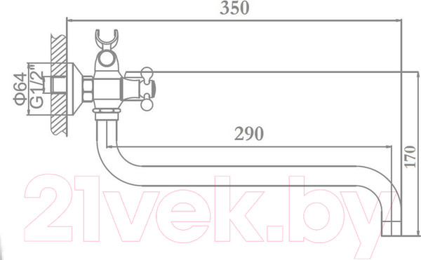 Изображение товара Смеситель Loffrey LF82308