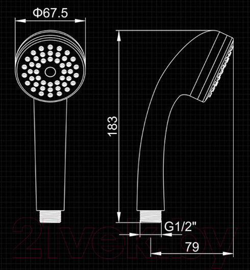 Изображение товара Лейка ручного душа Ledeme L04