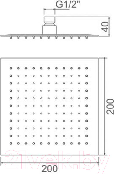 Изображение товара Лейка верхнего душа Ledeme L15-1