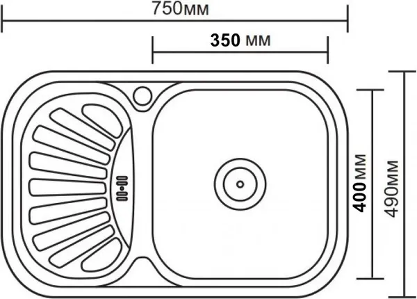 Изображение товара Мойка кухонная Ledeme L67549-R