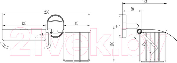 Изображение товара Держатель для туалетной бумаги Ledeme L1903-1