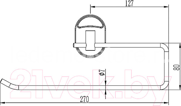 Изображение товара Держатель для бумажных полотенец в ванную Ledeme L1903-2