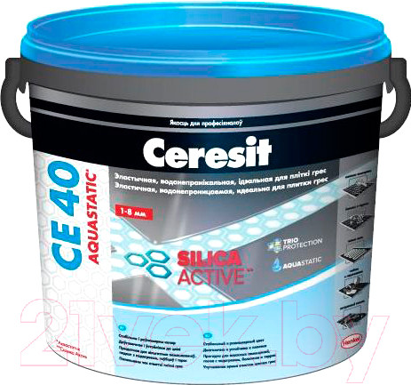 Изображение товара Фуга цементная Ceresit CE 40 Aquastatic (5кг, мраморно-белый)