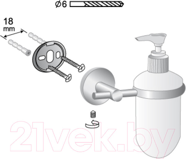 Изображение товара Дозатор для жидкого мыла Bisk 01177