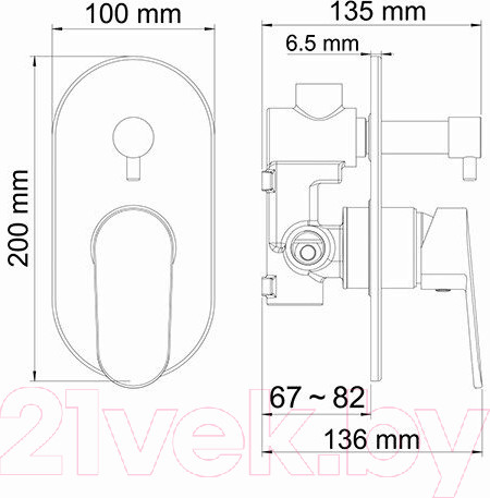 Изображение товара Смеситель Wasserkraft Donau 5341