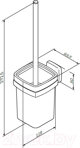 Изображение товара Ершик для унитаза AM.PM Gem A9033400