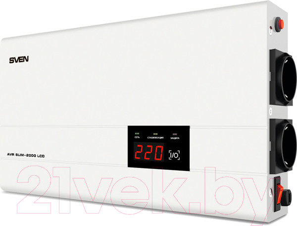 Изображение товара Стабилизатор напряжения Sven AVR SLIM-2000 LCD