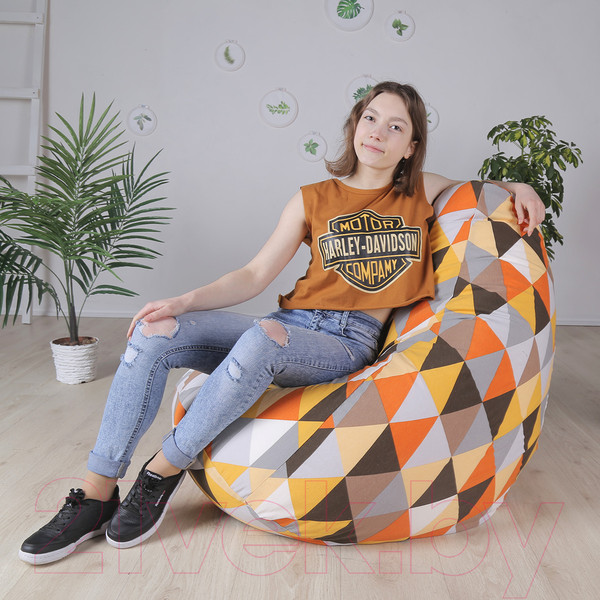 Изображение товара Бескаркасное кресло Flagman Груша Макси XXL Г2.4-06 (ромбик 04)