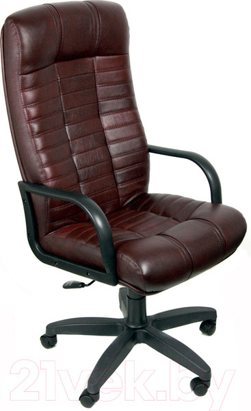 Изображение товара Кресло офисное Деловая обстановка Атлант Стандарт кожа люкс (бордовый)