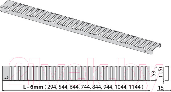 Изображение товара Решетка для трапа Alcadrain Line-550L