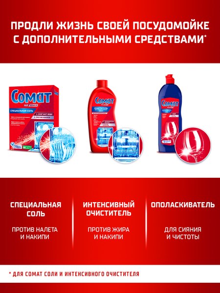 Изображение товара Ополаскиватель для посудомоечных машин Сомат Ополаскиватель (750мл)