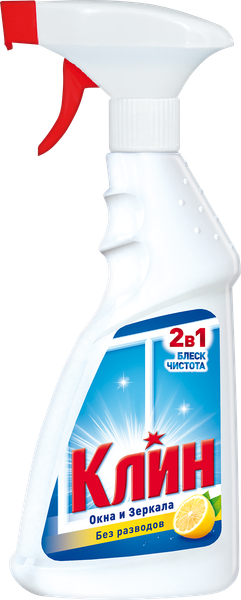 Изображение товара Средство для мытья стекол Клин Окна и зеркала. Лимон (500мл)
