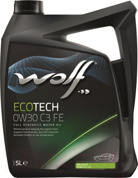 Изображение товара Моторное масло WOLF EcoTech 0W30 C3 FE / 16105/5 (5л)