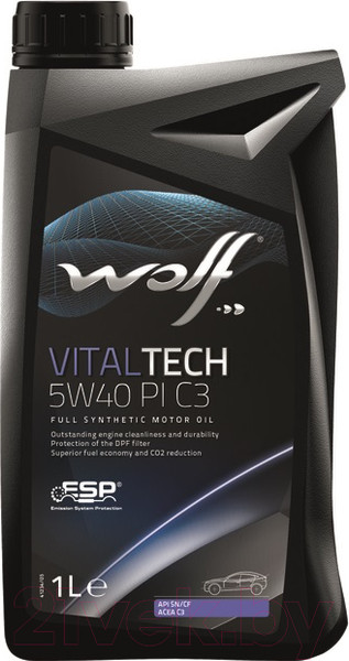 Изображение товара Моторное масло WOLF VitalTech 5W40 PI C3 / 21116/1 (1л)