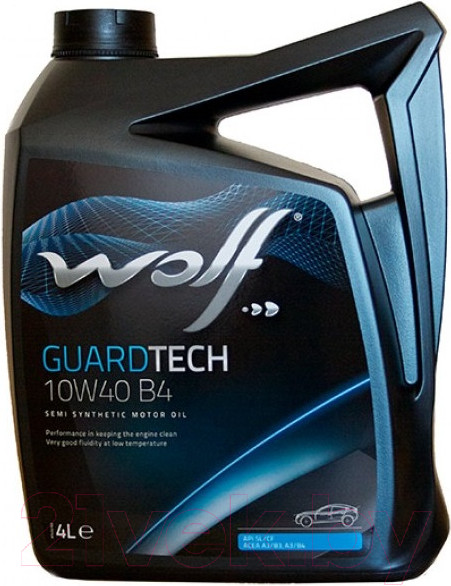 Изображение товара Моторное масло WOLF Guardtech B4 10W40 / 23127/4 (4л)
