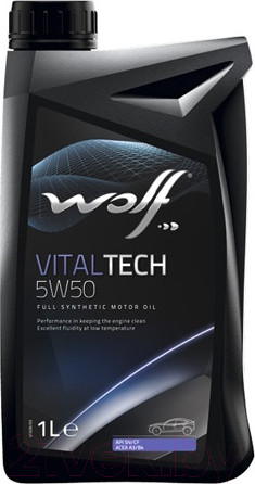 Изображение товара Моторное масло WOLF VitalTech 5W50 / 23117/1 (1л)