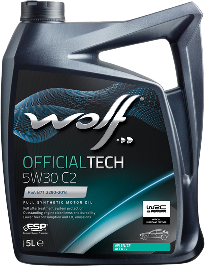 Изображение товара Моторное масло WOLF OfficialTech 5W30 C2 / 65610/4 (4л)