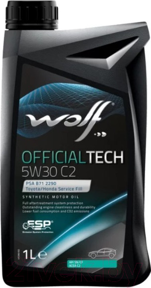 Изображение товара Моторное масло WOLF OfficialTech 5W30 C2 / 65610/1 (1л)