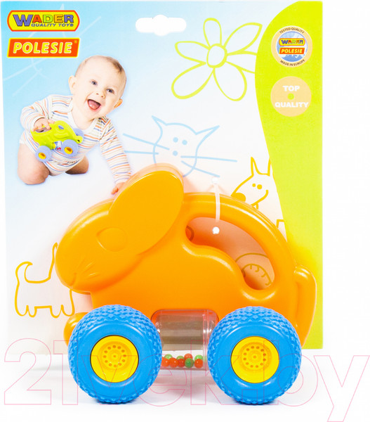 Изображение товара Погремушка Полесье Беби Грипкар Кролик / 38234