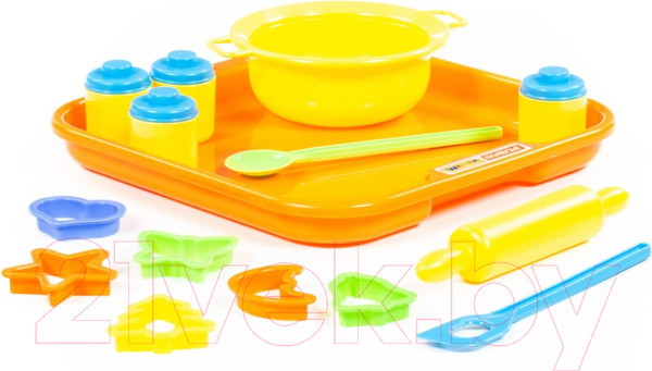 Изображение товара Набор игрушечной посуды Полесье Для выпечки №1 с подносом / 40749