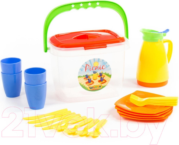 Изображение товара Набор игрушечной посуды Полесье Алиса для пикника №2 / 40763