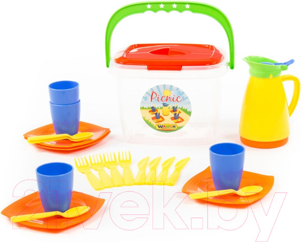 Изображение товара Набор игрушечной посуды Полесье Алиса для пикника №2 / 40763
