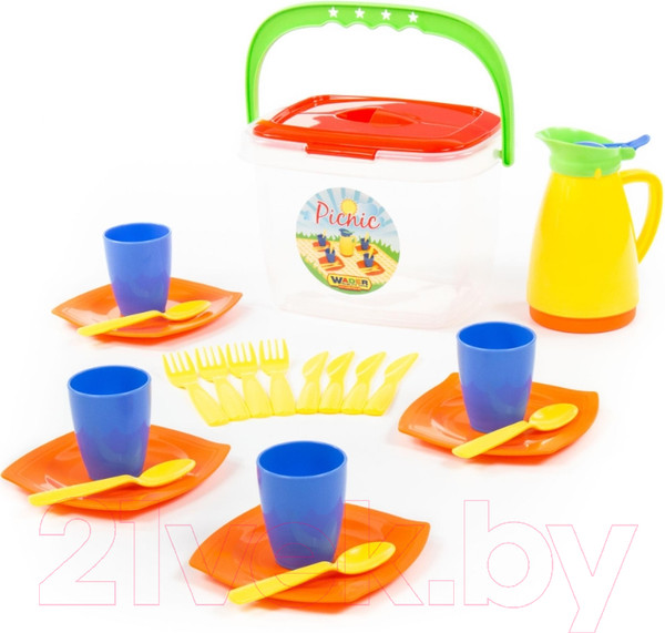 Изображение товара Набор игрушечной посуды Полесье Алиса для пикника №2 / 40763