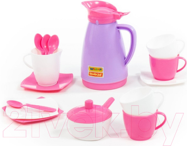 Изображение товара Набор игрушечной посуды Полесье Алиса на 4 персоны Pretty Pink / 40626