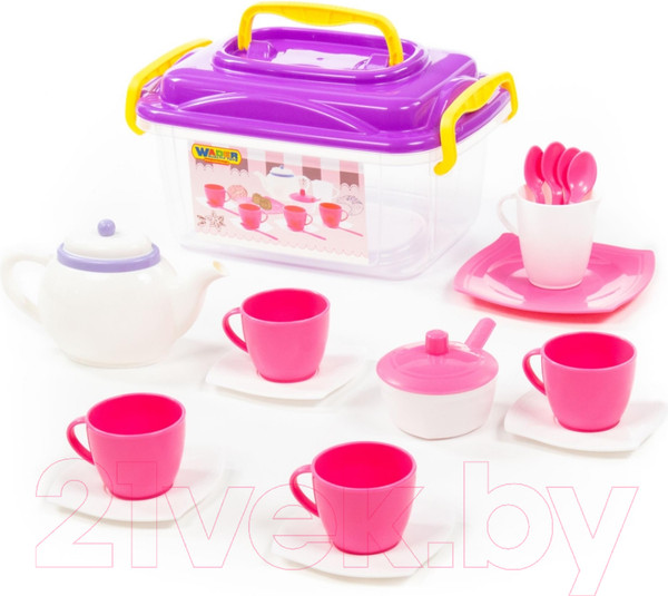 Изображение товара Набор игрушечной посуды Полесье Алиса на 4 персоны / 58980 (19эл)